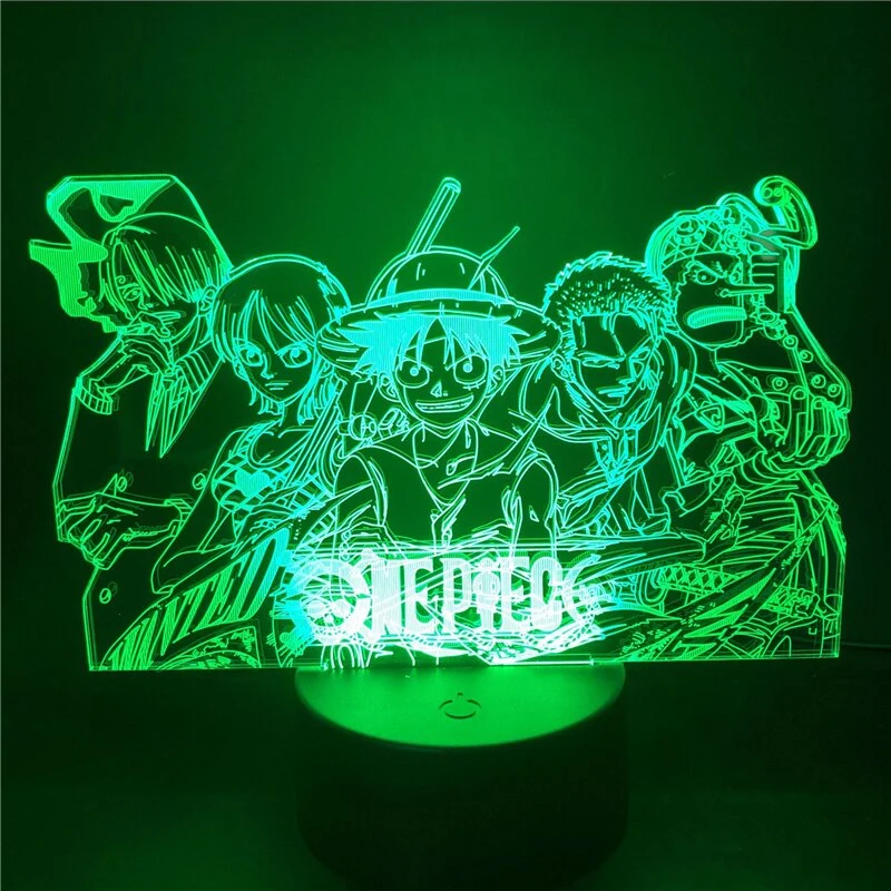 One Piece 3D Nacht Licht Zoro Luffy Nami Sanji