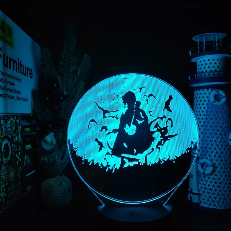 3D-Nachtlicht: Naruto Uchiha Itachi, Anime, Manga, LED-Illusionslampe