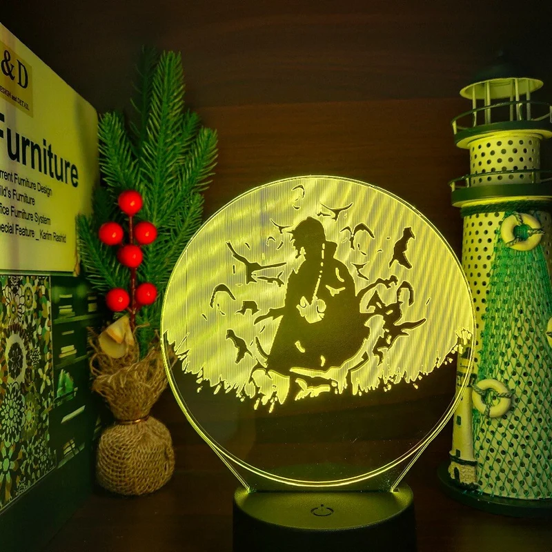 3D-Nachtlicht: Naruto Uchiha Itachi, Anime, Manga, LED-Illusionslampe