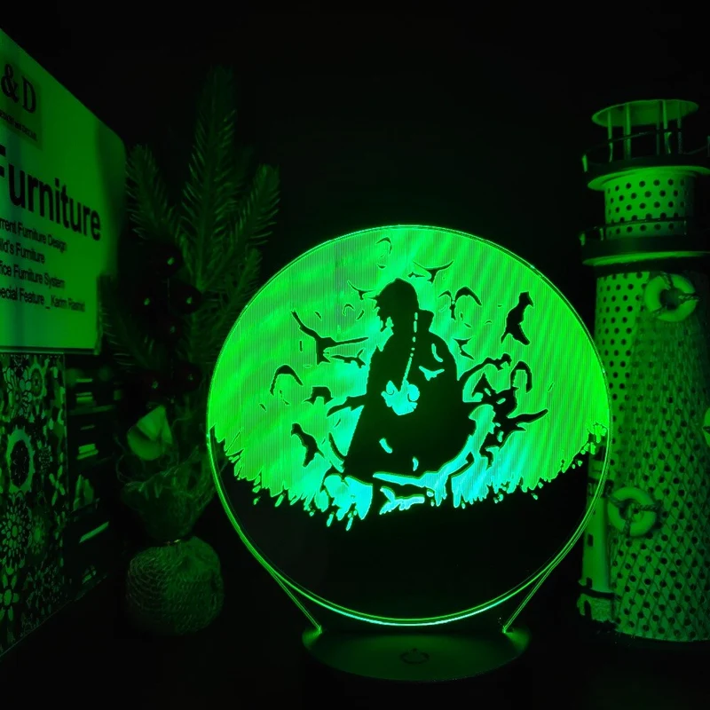 3D-Nachtlicht: Naruto Uchiha Itachi, Anime, Manga, LED-Illusionslampe