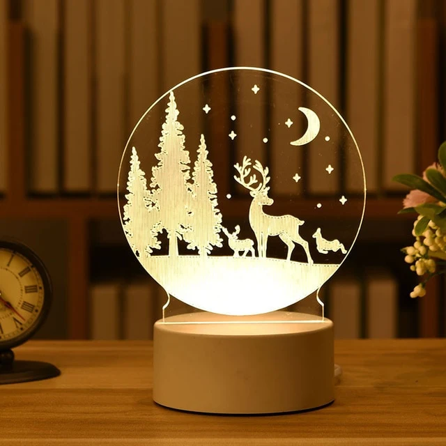 Wundervolle Deko Lampe mit Weihnacht Motiven