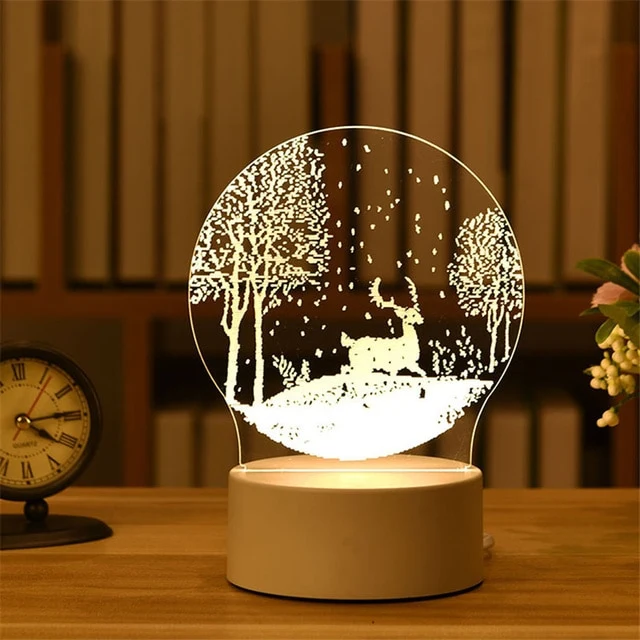 Wundervolle Deko Lampe mit Weihnacht Motiven