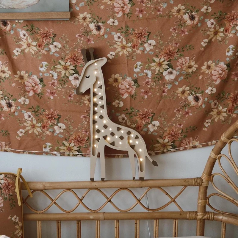 Little Lights Giraffe Night Light | Savannah Beige