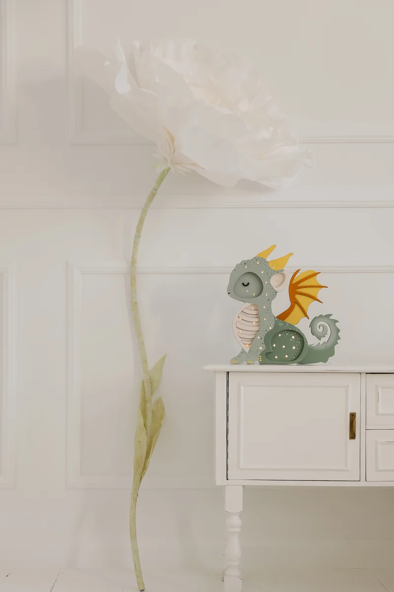 Little Lights Dragon Night Light | Hunter Green
