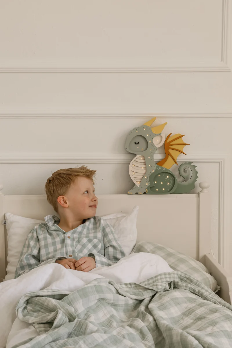 Little Lights Dragon Night Light | Hunter Green