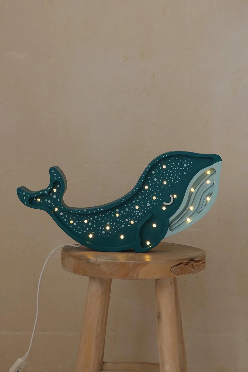 Little Lights Whale Night Light | Galaxy Teal