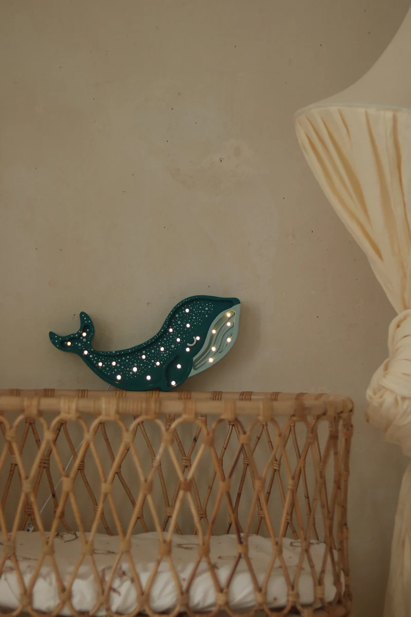 Little Lights Whale Night Light | Galaxy Teal