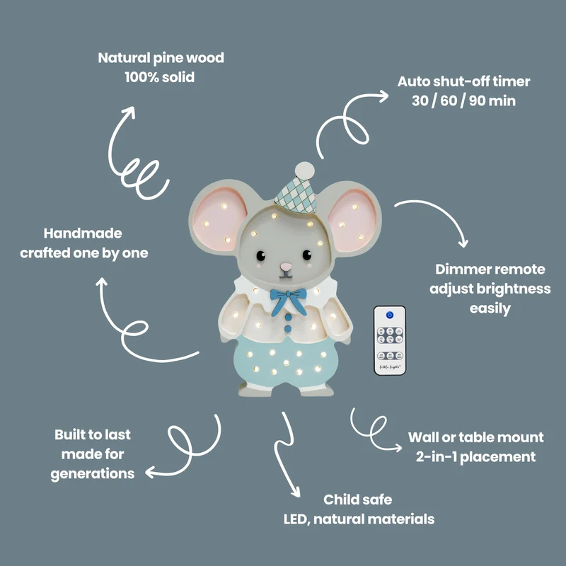 Little Lights Felix the Mouse | Cloudy Blue