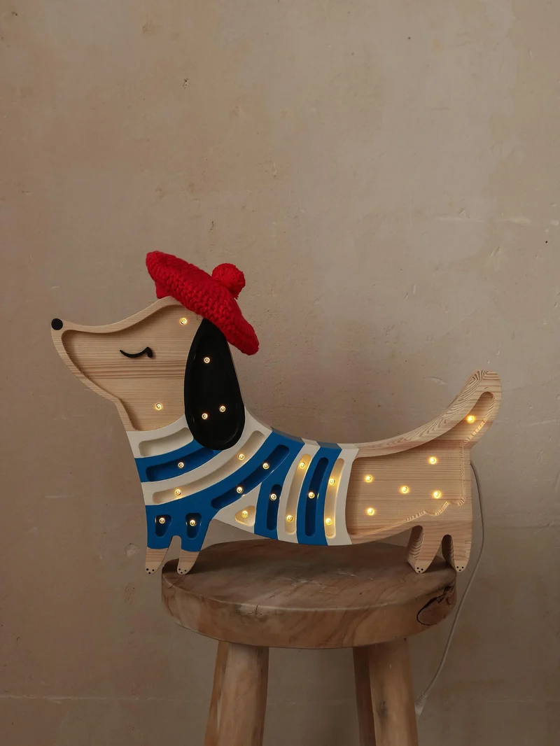 Little Lights Puppy Dachshund Night Light | French style