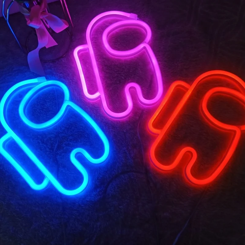 Among us Neon Wand Lampe Licht
