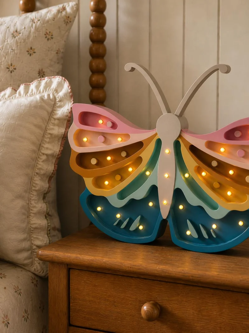 Little Lights Butterfly Night Light | Retro Rainbow