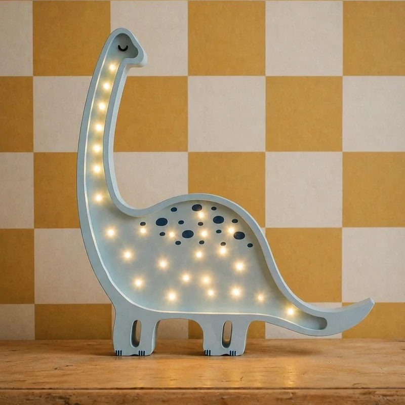 Little Lights Dino Diplodocus Night Light | Prehistoric Blue