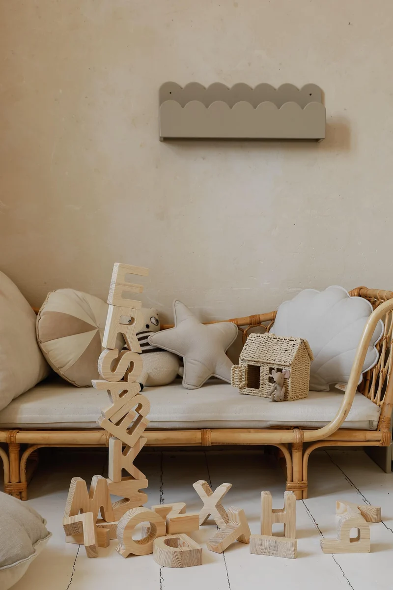 Wooden Alphabet Blocks - Educational Letters | Natural Wood