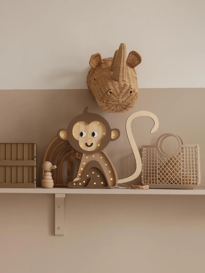 Little Lights Monkey Night Light | Jungle Brown