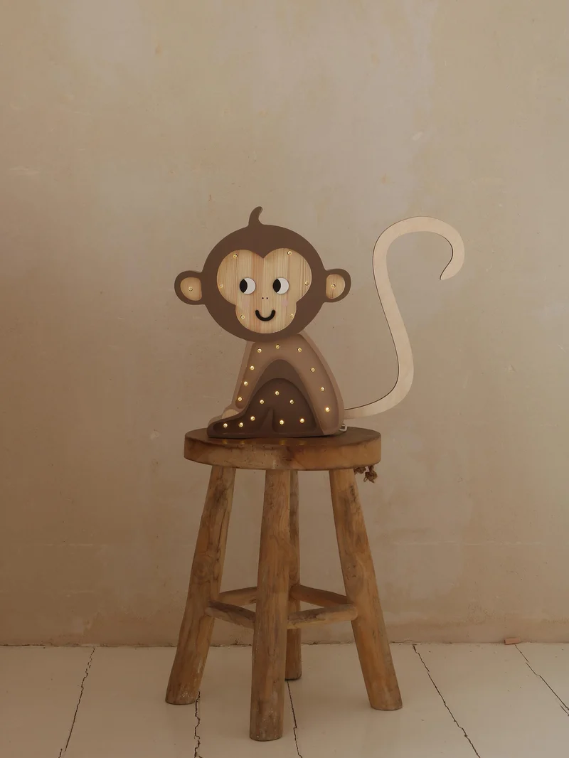 Little Lights Monkey Night Light | Jungle Brown