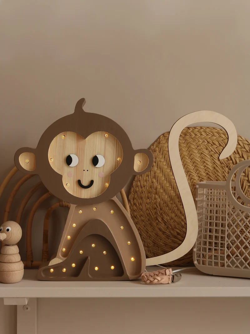 Little Lights Monkey Night Light | Jungle Brown