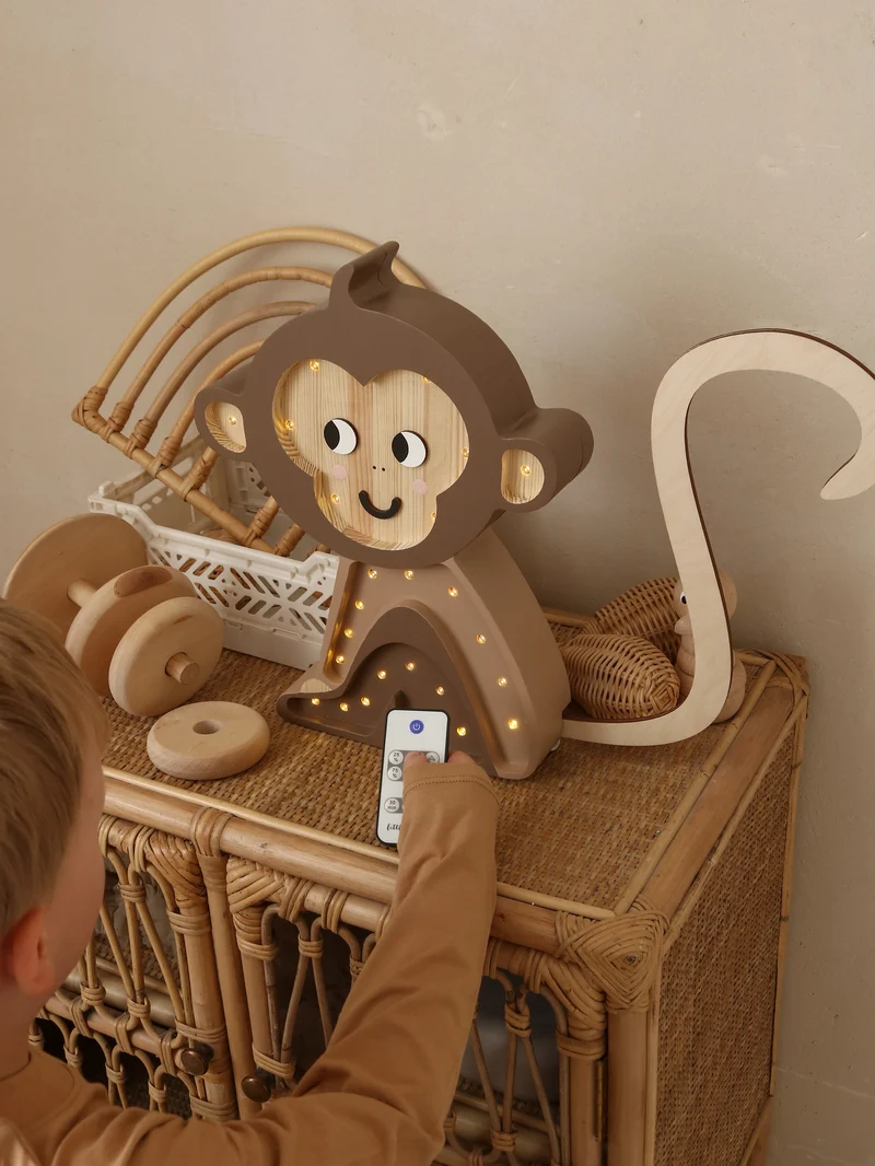 Little Lights Monkey Night Light | Jungle Brown