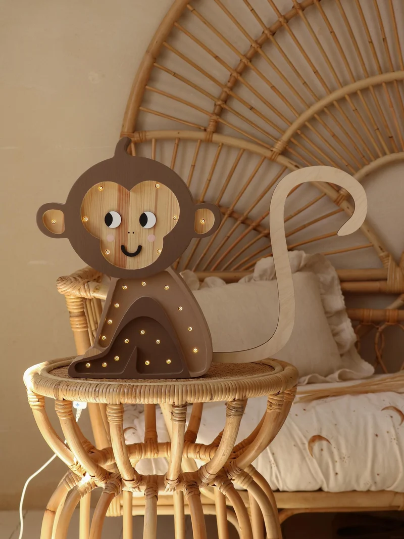 Little Lights Monkey Night Light | Jungle Brown