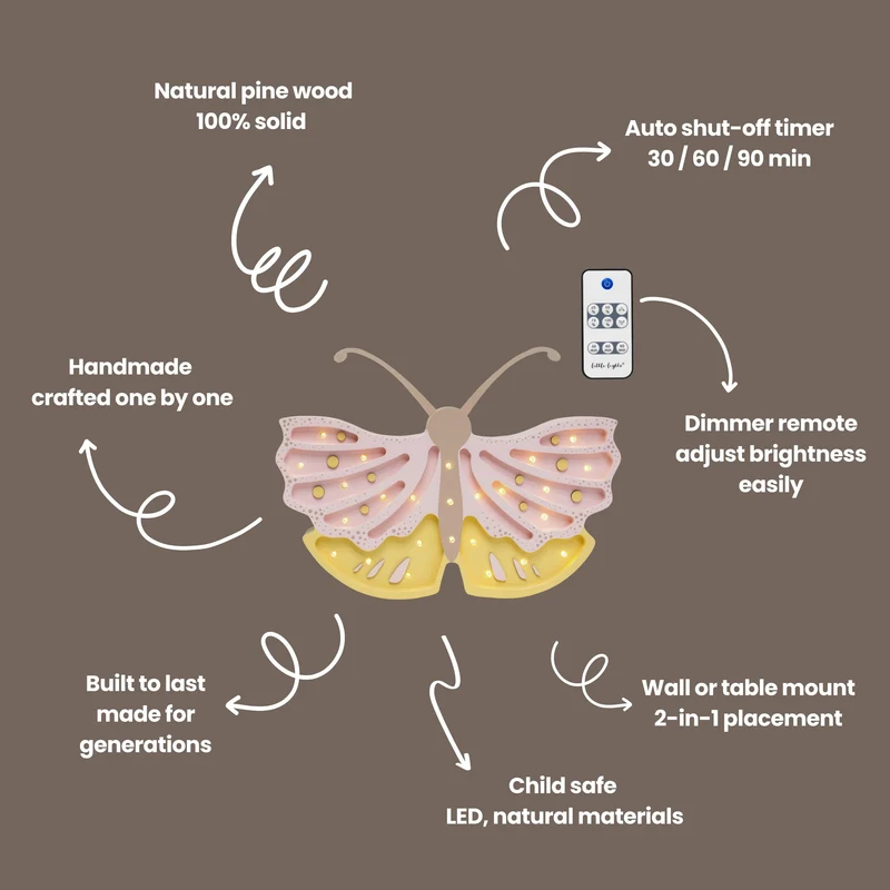 Little Lights Butterfly Night Light | Honey Rose