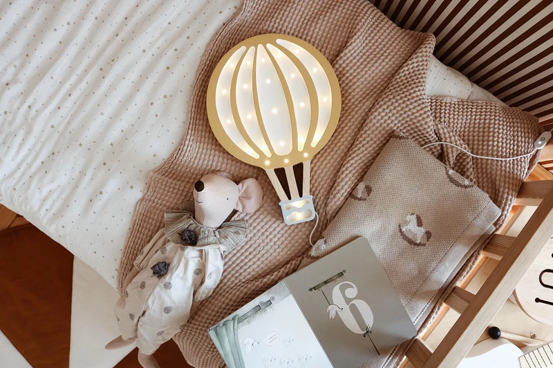 Little Lights Hot Air Balloon Night Light | Mustard