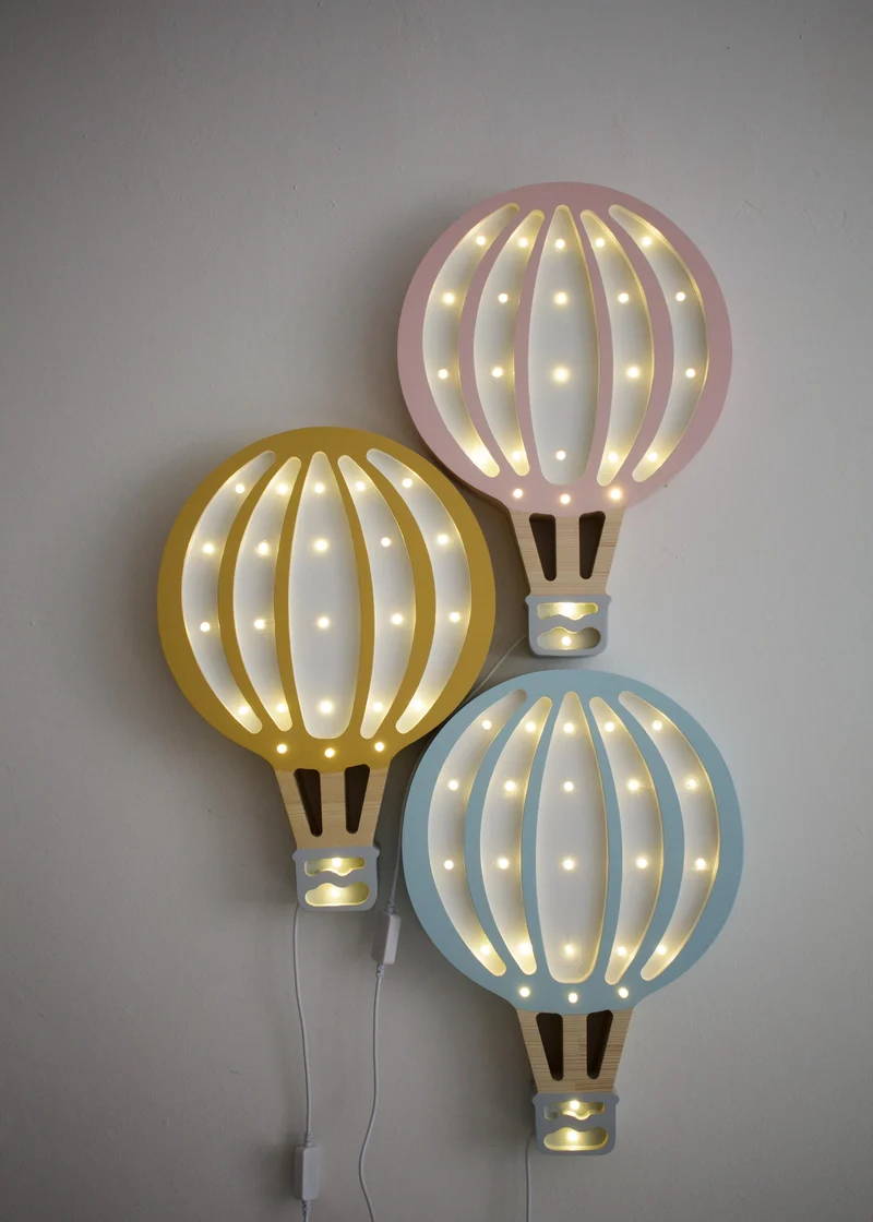 Little Lights Hot Air Balloon Night Light | Mustard