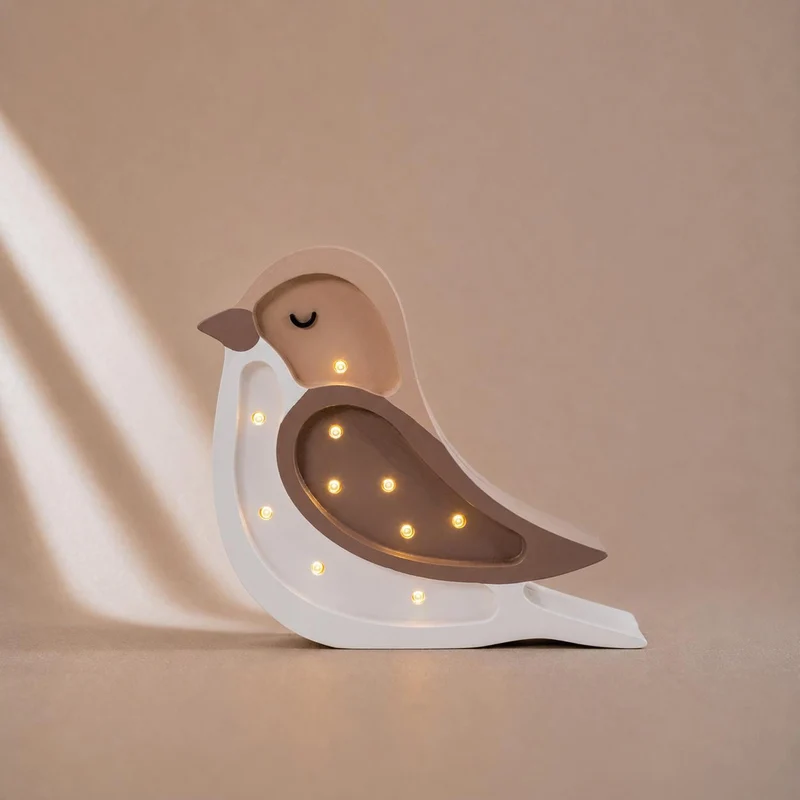 Little Lights Bird Mini Night Light | Coffee Beige