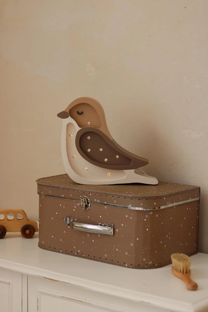 Little Lights Bird Mini Night Light | Coffee Beige