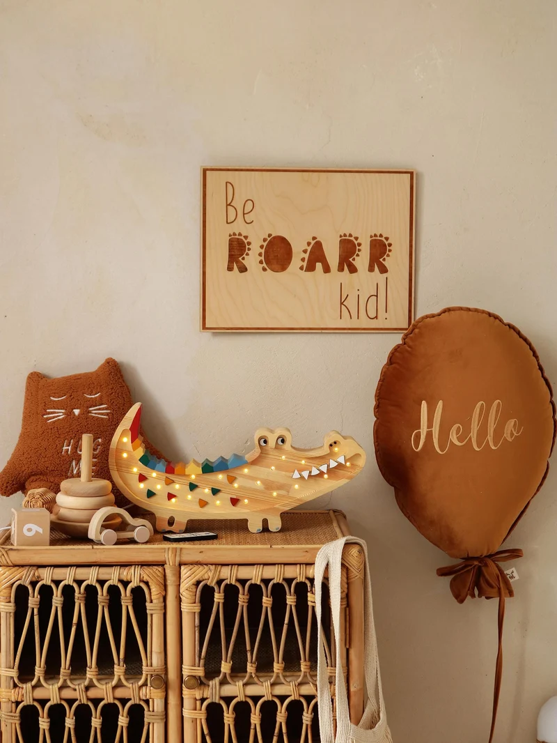 Little Lights Crocodile Night Light | Caribbean Wood