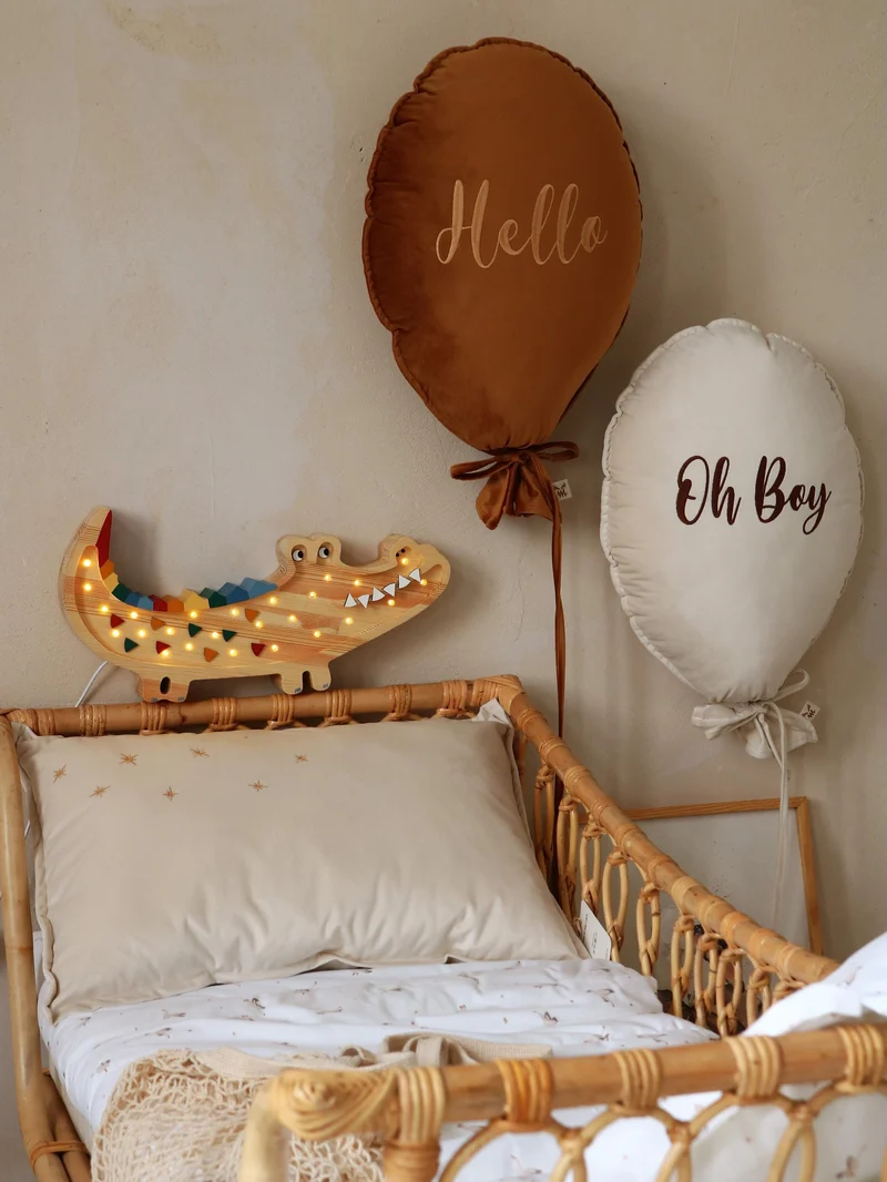 Little Lights Crocodile Night Light | Caribbean Wood