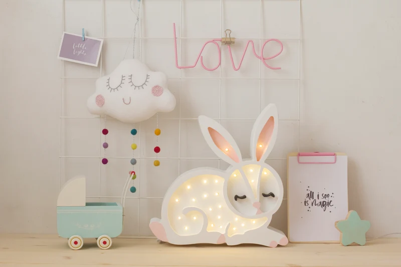 Little Lights Bunny Night Light | Snow White