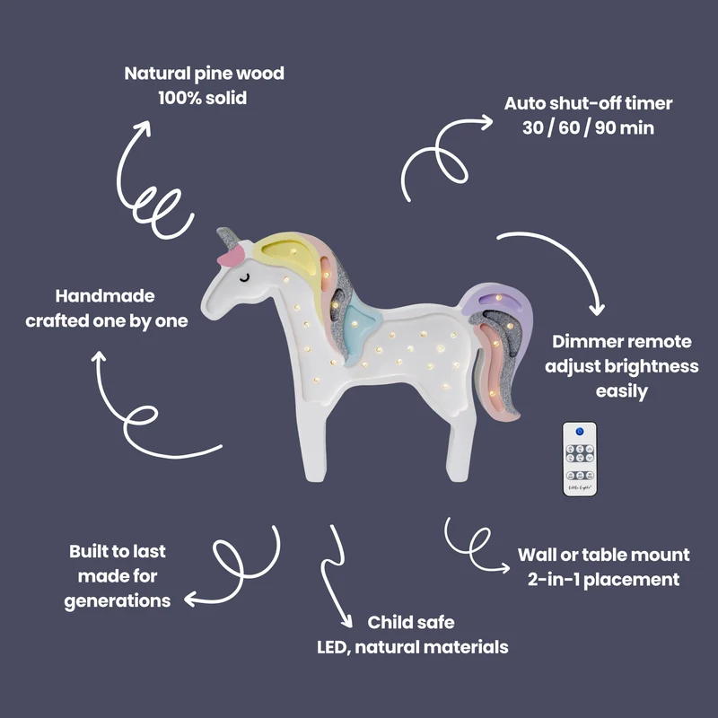 Little Lights Unicorn Night Light | Magic Rainbow