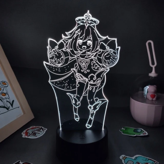 Genshin Impact Nacht Lichter Deko Lampen mit 3D Effekt - viele Motive