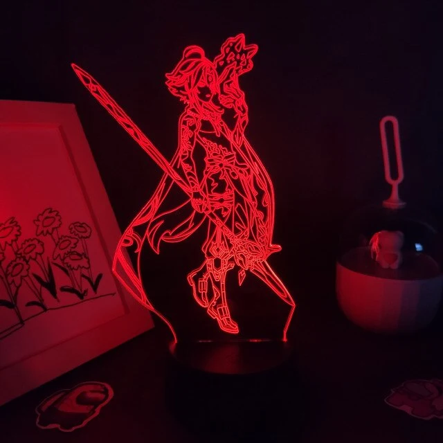 Genshin Impact Nacht Lichter Deko Lampen mit 3D Effekt - viele Motive