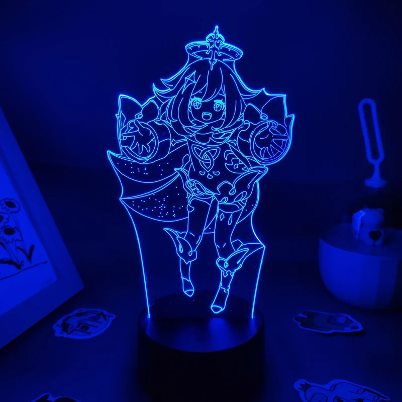 Genshin Impact Nacht Lichter Deko Lampen mit 3D Effekt - viele Motive