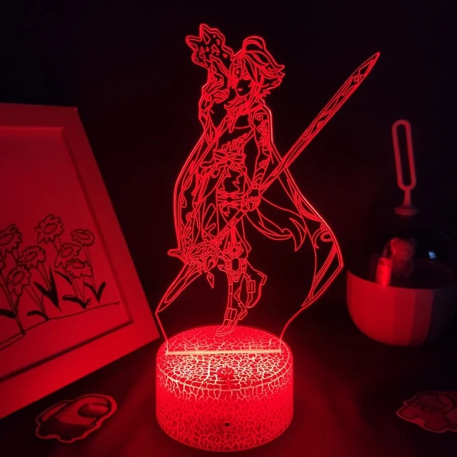 Genshin Impact Nacht Lichter Deko Lampen mit 3D Effekt - viele Motive