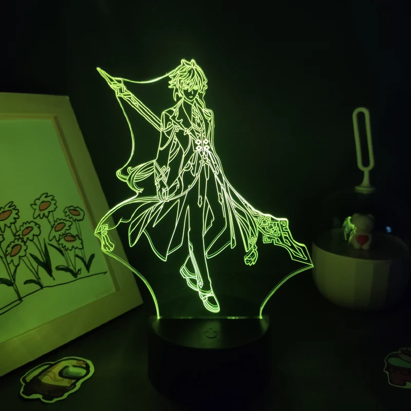 Genshin Impact Nacht Lichter Deko Lampen mit 3D Effekt - viele Motive