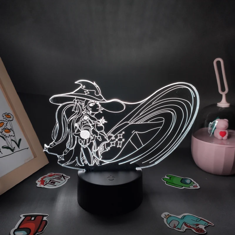 Genshin Impact Nacht Lichter Deko Lampen mit 3D Effekt - viele Motive