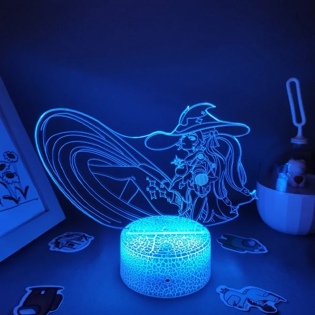 Genshin Impact Nacht Lichter Deko Lampen mit 3D Effekt - viele Motive