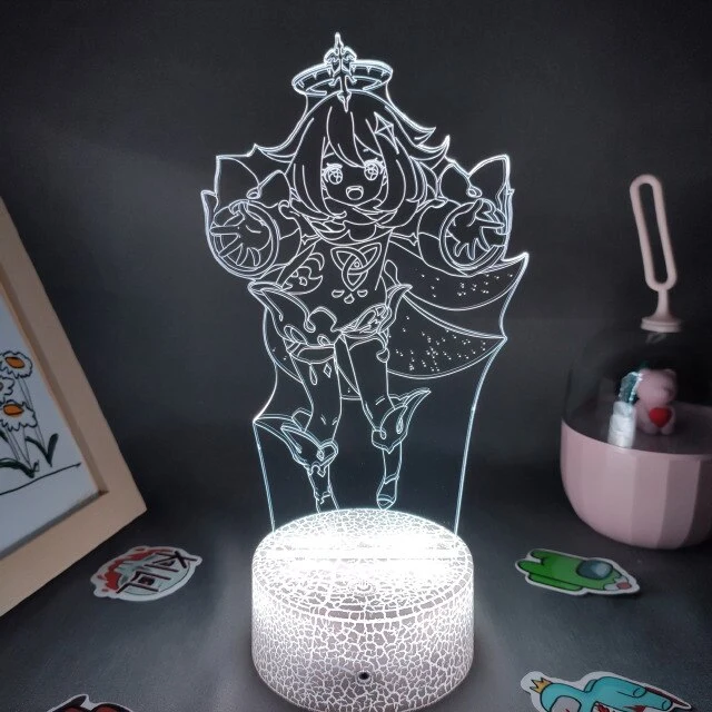 Genshin Impact Nacht Lichter Deko Lampen mit 3D Effekt - viele Motive
