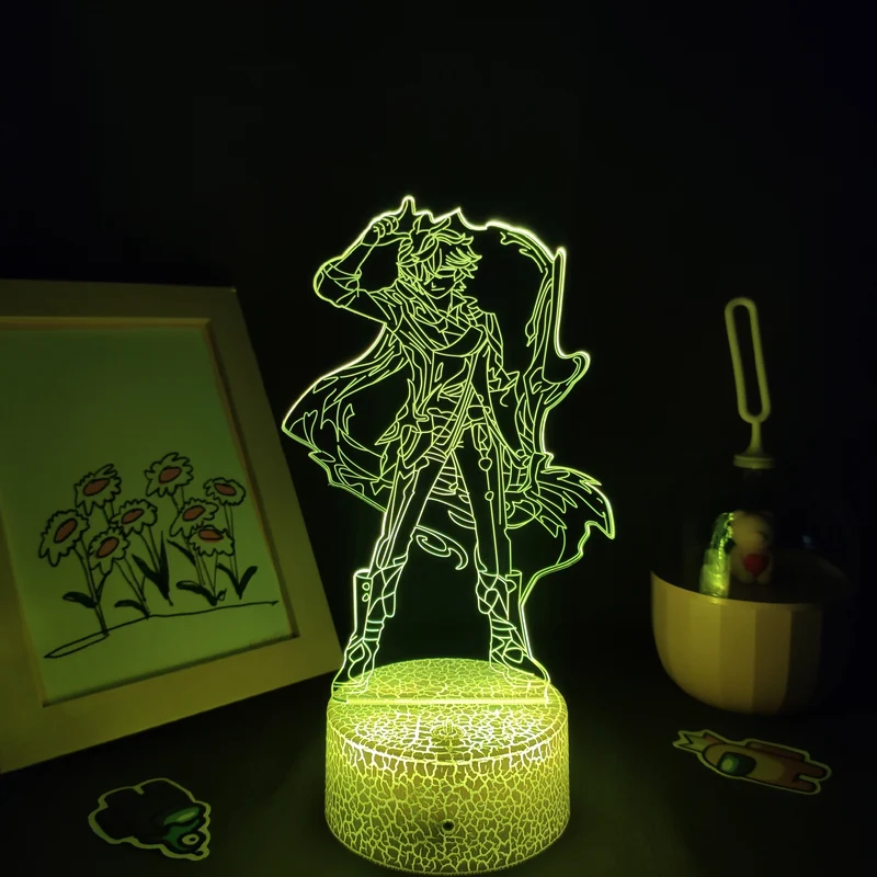 Genshin Impact Nacht Lichter Deko Lampen mit 3D Effekt - viele Motive