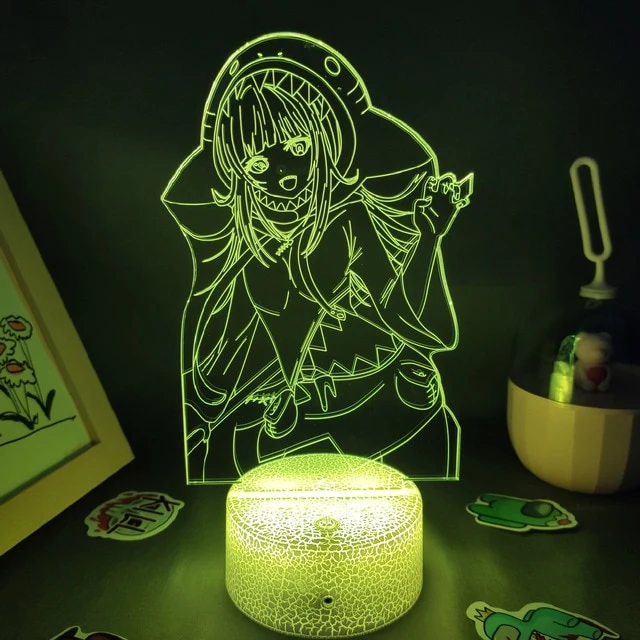 Genshin Impact Nacht Lichter Deko Lampen mit 3D Effekt - viele Motive