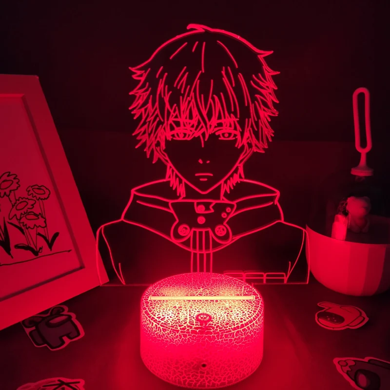 Tokyo Ghoul Kaneki Ken 3D LED Lampe mit wechselnden Farben