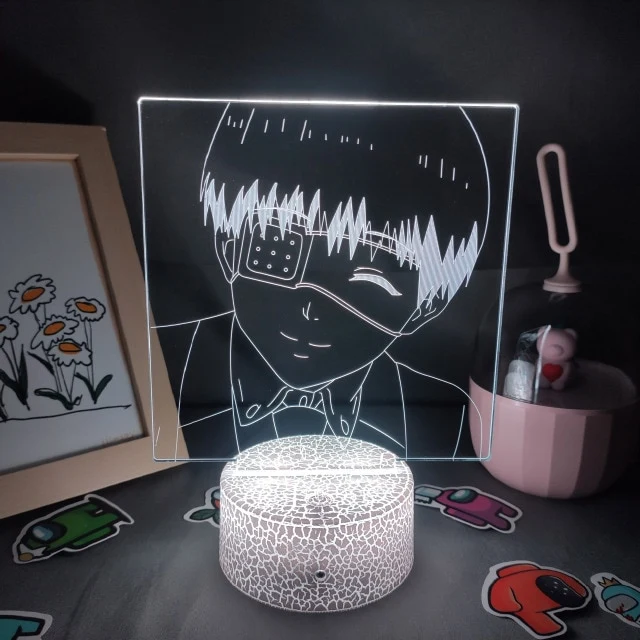 Tokyo Ghoul Kaneki Ken 3D LED Lampe mit wechselnden Farben