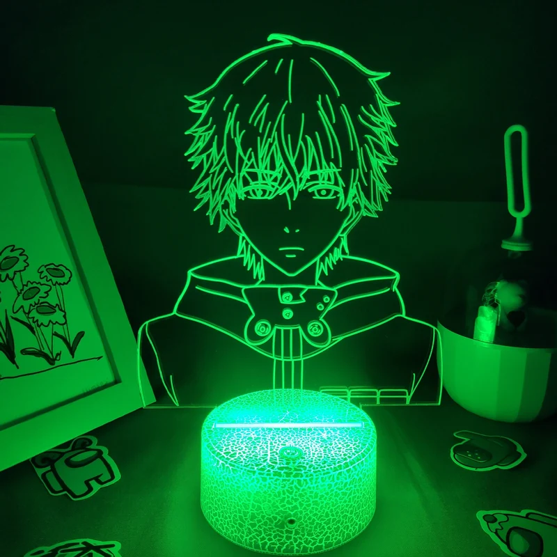 Tokyo Ghoul Kaneki Ken 3D LED Lampe mit wechselnden Farben