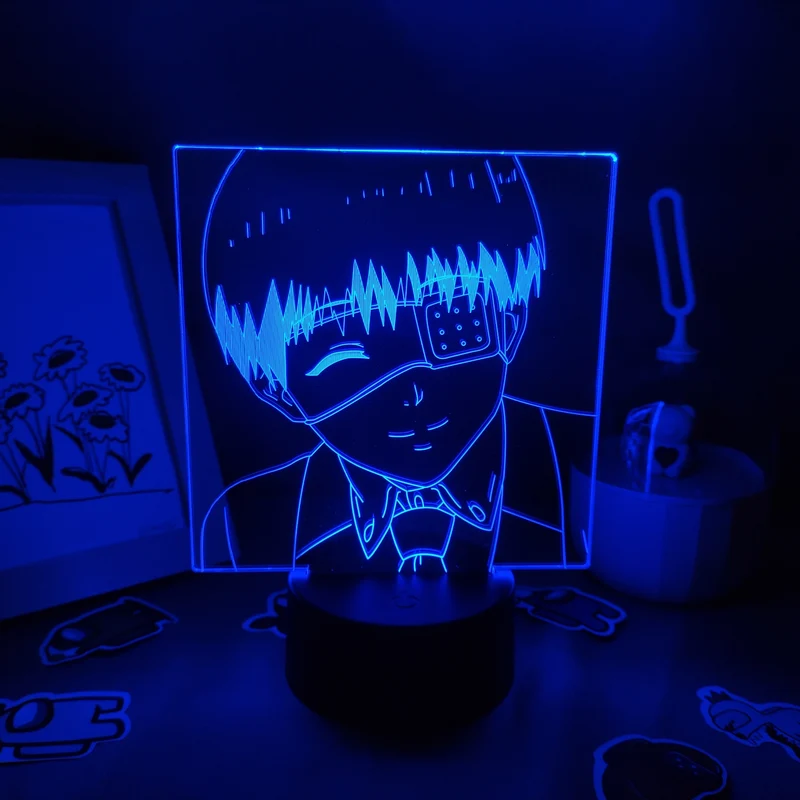 Tokyo Ghoul Kaneki Ken 3D LED Lampe mit wechselnden Farben