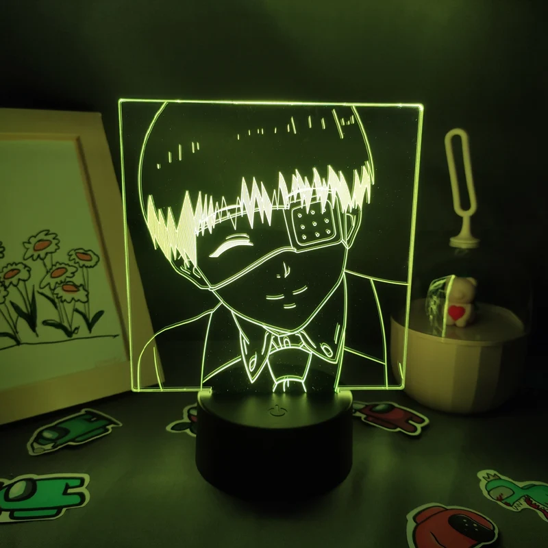 Tokyo Ghoul Kaneki Ken 3D LED Lampe mit wechselnden Farben