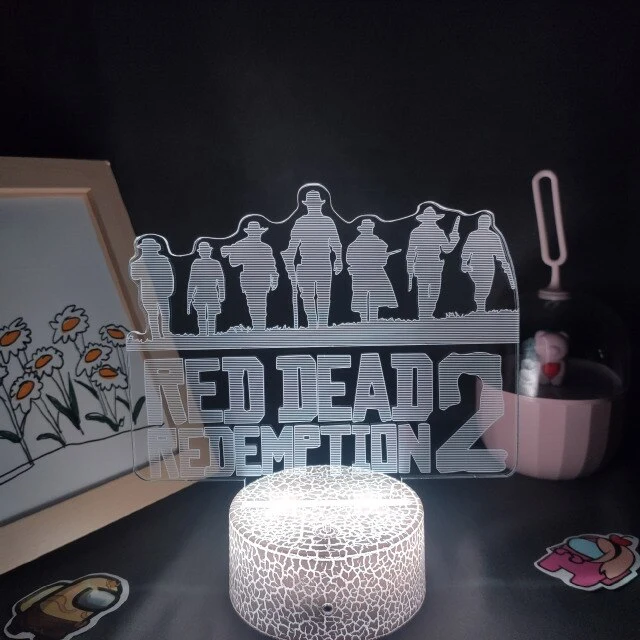 Red Dead Redemption 2 Logo Lampe Nachtlicht Deko Licht