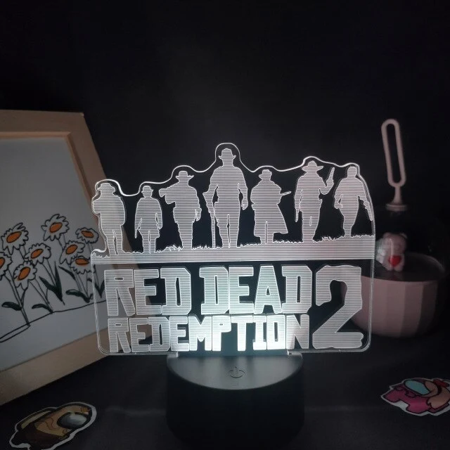 Red Dead Redemption 2 Logo Lampe Nachtlicht Deko Licht