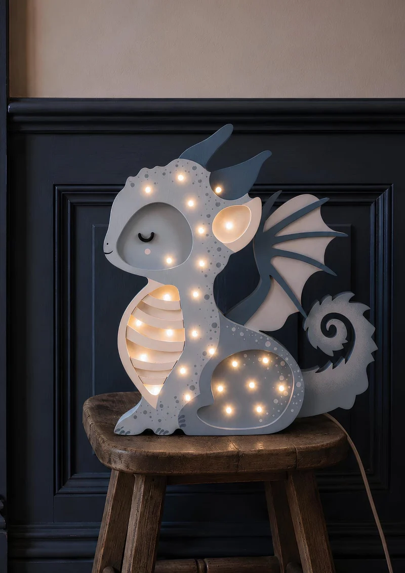 Little Lights Dragon Night Light | Cloudy Blue