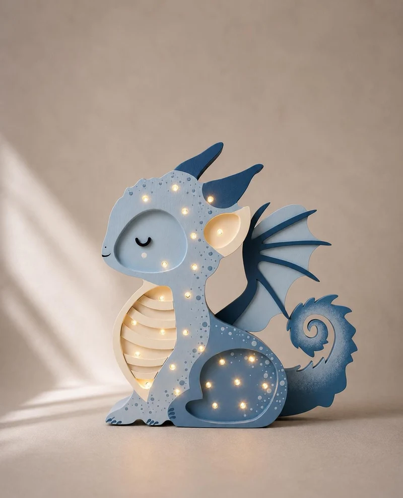 Little Lights Dragon Night Light | Cloudy Blue